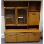 Mid-century glass fronted display sideboard