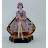 Kevin Francis Peggy Davies figure Charlotte Rhead in prototype colour way of purple and orange