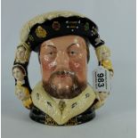 Royal Doulton Large Sized Two Handled Character Jug Henry VIII D6888 Ltd Edition with certificate