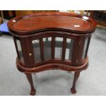 Reproduction small Kidney shaped drink cabinet