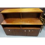 Mahogany topped drinks cabinet with bottle holder draws