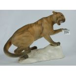 Beswick large puma on rock 1702 matte