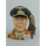 Royal Doulton large character jug Erwin Rommel D7290 from the great generals collection,