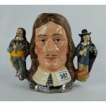 Royal Doulton Large Sized Two Handled Character Jug Oliver Cromwell D6968 Ltd Edt with certificate