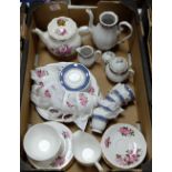 A mixed collection of teaware to include Queen Anne part tea set,