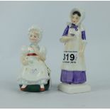 Royal Doulton Figures Ruth HN2799 and Kathy HN2346 from the Kate Greenaway Series (2)