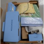 A collection of unused Wedgwood Sarah's Garden Queensware items to include tea cups and saucers X5,