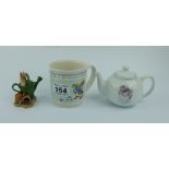 A collection of Beatrix Potter items to include a Mrs Tiggywinkle teapot,