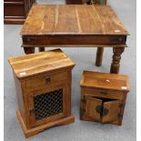 Indonesian coffee table and two similar storage units (3)
