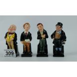 Royal Doulton miniature dickens figures Micawber, Oliver Twist,