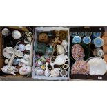 A collection of pottery including Sussex Paisley Pig, Crown Devon, Kirkham storage jars,