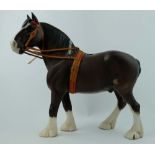 Beswick model of Clydesdale Heavy Horse 2465 in show harness