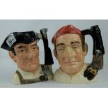 Royal Doulton large character jugs Gunsmith D6573 and Bootmaker D6522 (2)