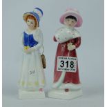 Royal Doulton Figures Sophie HN2833 and Lucy HN2863 from the Kate Greenaway Series (2)