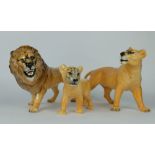 Beswick Lion Family comprising Lion 2089,