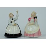 Royal Doulton figure Mothers Help HN2151 and Cookie HN2218 (2)