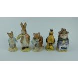 A collection of Royal Albert Beatrix Potter figures to include Sally Henny Penny,