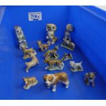 A collection of Wade Whimsies Dogs (14)