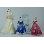 Coalport large lady figures to inlclude Lily, Ladies of fashion Debutante,