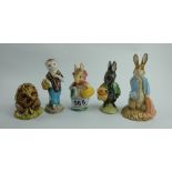 A collection of Beswick Beatrix Potter figures to include Little Black Rabbit BP3b,