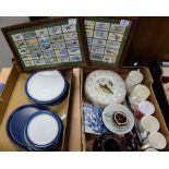 A collections of unmarked Denby Cottage Blue ironstone dinnerware,