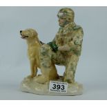 Kevin Francis Peggy Davies figure of soldier with golden Labrador "Together we serve" limited