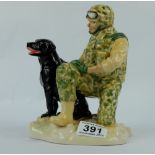 Kevin Francis Peggy Davies figure of soldier with black Labrador "Together we serve" limited