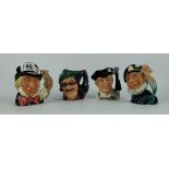 Royal Doulton small character jugs Mad Hatter, Dick Turpin,