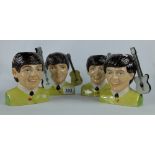 Kevin Francis Peggy Davies set of Legends of pop character jugs The Beatles,