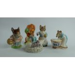 A collection of Beswick Beatrix Potter figures to include Squirrel Nutkin,