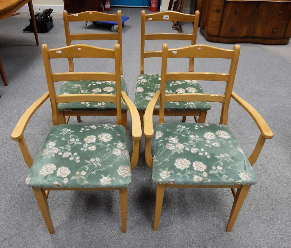 Four ladderback chairs (4)