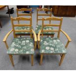 Four ladderback chairs (4)