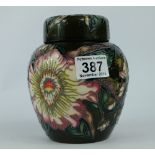 Moorcroft ginger jar & cover decorated in the Gustavia Augusta design,