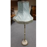 Brass and Onyx lamp stand with shade