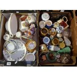 A collection of pottery including Royal Albert plates, Royal Doulton Town Crier character jug,