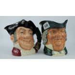 Royal Doulton large character jugs Parson Brown and Mine Host D6468  (2)