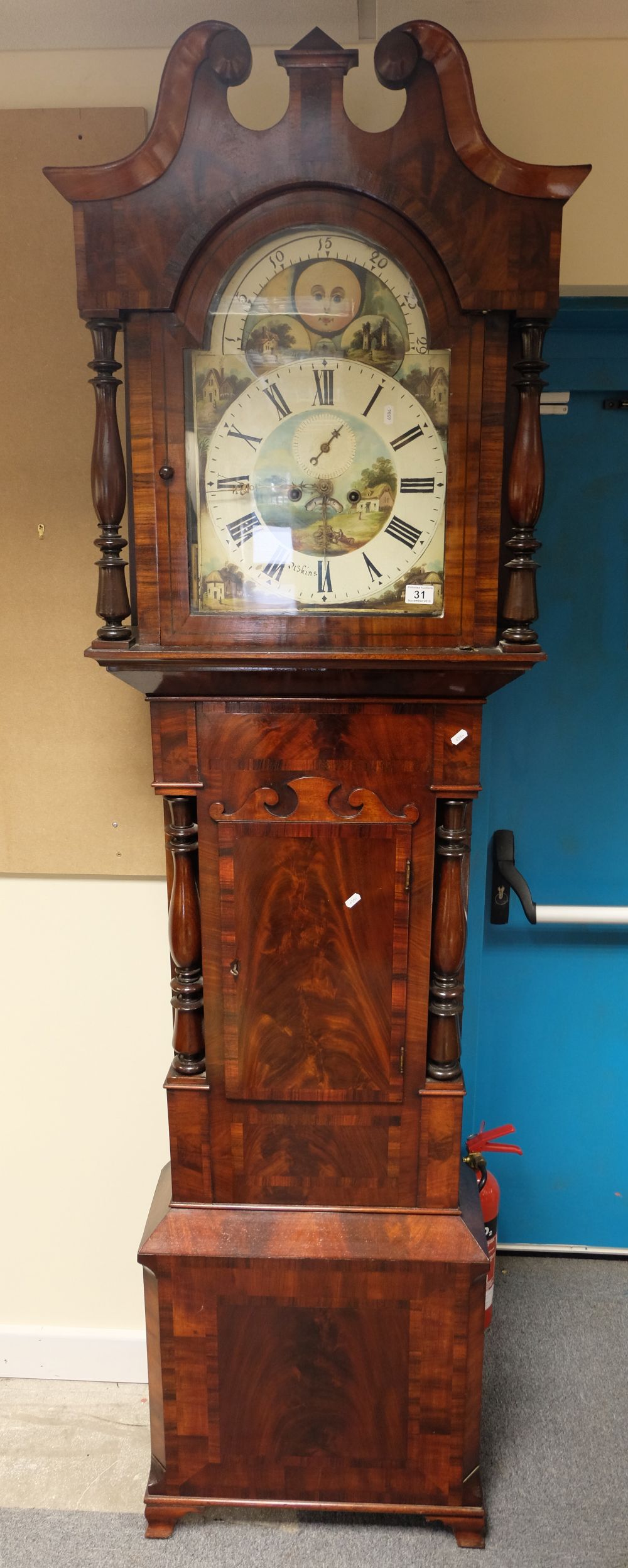 Mid Victorian Mahogany 8 day Moondial long case clock (restored)