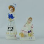 Royal Doulton Figures Lucy HN2863 and Nell HN3014 from the Kate Greenaway Series (2)