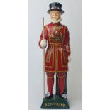 Large Carltonware Advertising figure of Beefeater "Yeoman of the Guard" height 40cm