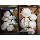 A collection of Royal Albert and Paragon dinnerware in the Belinda pattern (2 trays)