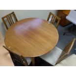 Modern extending oak table and four matching chairs (5)