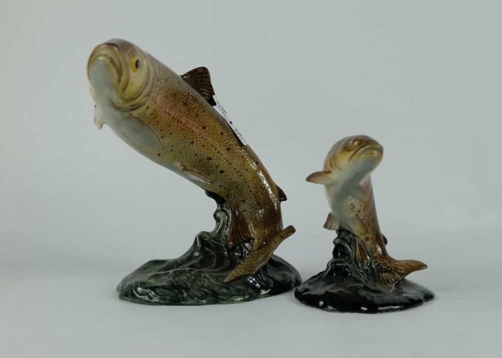 Beswick model of Trout on base 1032 and small trout 1390  (2) - Image 2 of 2