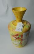 Victorian pottery vase hand painted with