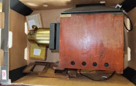 19th Century cased magic lantern (conver