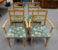 Four ladderback chairs (4)