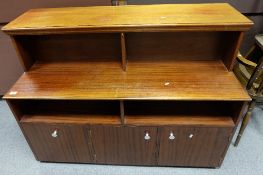 Mahogany topped drinks cabinet with bott