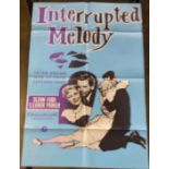 A Vintage "Interrupted Melody" Film Poster M-G-M. Folded. 1010 x 68mm