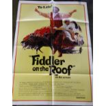 A Vintage "Fiddler on the Roof Film Poster United Artists. Folded. 1015 x 705mm