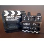 Two Vintage Clapperboards The smaller example for the film "Where No Vultures Fly", filmed in