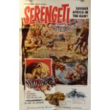 A Vintage "The Serengeti" Film Poster Allied Artists. Slight fish moth damage. 1040 x 685mm